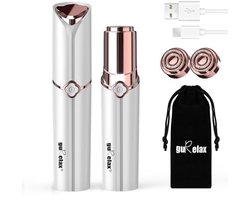 Pijnloze Gezichtshaarverwijderaar - USB Oplaadbaar Scheerapparaat voor Vrouwen met LED-verlichting en Vervangende Koppen