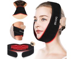 Rode Lichttherapie voor Hals en Kin - Infrarood Licht Wrap met 8 Kleuren en 38 Lichten