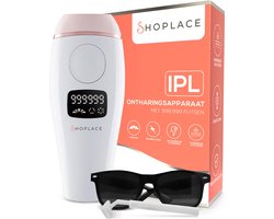 Shoplace IPL Laser Ontharingsapparaat - 999.999 Flitsen - IPL Lichtontharing - Laser Ontharingsapparaat - Inclusief beschermbril en scheermes