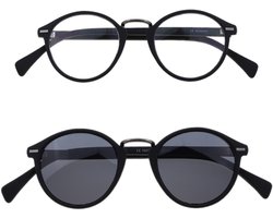 Amazotti Napoli Leesbrillen +1.50 - Set van 2 - Leesbril op sterkte + 1.50 & Zonnebril - Dames & Heren - Stijlvol Matte Look met Zwart Frame - Set van 2