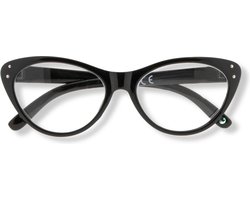 Ear2Ear 60202 Darley leesbril +2.00 Zwart Vlindermontuur