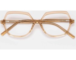 GLAS Andrea leesbril sterkte +2.50 Caramel - Acetaat - Core-wire - hoekig montuur