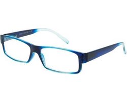 Hip Leesbril blauw/transpr glans +1.0