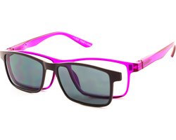 Leesbril MPG KLH144 Met Zonneclip-Paars -+1.00