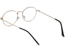 Leesbril MPG MLH061 - sterkte +1.00 - Kleur Goud – Klassiek & Comfortabel - Elegante lichtmetalen unisex leesbril - Incl. etui en doekje