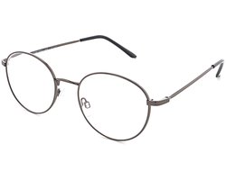Leesbril MPG MLH061 - sterkte +2.00 - Kleur Gun – Klassiek & Comfortabel - Elegante lichtmetalen unisex leesbril - Incl. etui en doekje