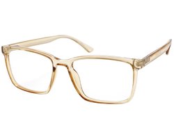 Leesbril Vista Bonita COMO – Sterkte +6.00 - Kleur Soft Skin – Flexibele veren – Unisex leesbril – Groot en stevig montuur – Comfortabele pasvorm - Premium kwaliteit - Incl. doekje en etui