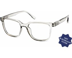 Leesbril Vista Bonita Cubo met blauw licht filter-Kadushi Silver-+3.00
