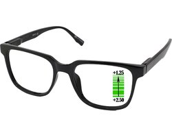 Leesbril Vista Bonita CUBO Multifocaal-Black Vibe-+2.50-+1.25