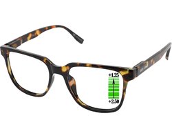 Leesbril Vista Bonita Cubo Multifocaal-Hub Havanna-+1.25-+2.50