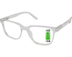 Leesbril Vista Bonita Cubo Multifocaal-Transparant-+1.25-+2.50