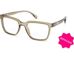 Leesbril Vista Bonita Cubo XL Bifocaal-Desert Brown-+2.00