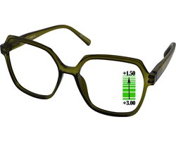 Leesbril Vista Bonita Mira Multifocaal-Army-green-+1.50-+3.00