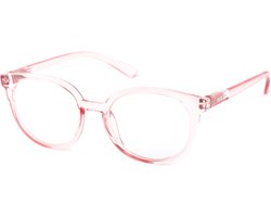 Leesbril Vista Bonita NOVA – Sterkte +0.50 - Kleur Salinas Pink – Met blauwlichtfilter – Trendy unisex montuur van uitstekende kwaliteit – Geen vermoeide ogen meer – Lichtgewicht – Fijne pasvorm dankzij flexveren – Inclusief briletui en doekje