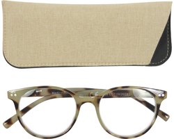 Lilly&June Leesbril Beige Havana +1 - Met Bijpassend Beige Etui