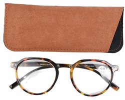 Lilly&June Trendy Leesbril Geometrisch havanna bruin gemelleerd Sterkte +2.5