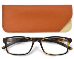 Lilly&June Trendy Lichtgewicht Leesbril Bruin havana dierenprintmotief gemelleerd Sterkte+2,5