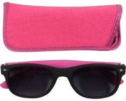 Lilly&June Zonneleesbril Mat Zwart en Roze +2.5 - Met Bijpassend Etui