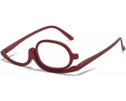 Make-up bril - opmaakbril - ideaal voor het opmaken - Rood- + 1.0