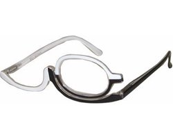 Make-up bril zwart/wit +2.0