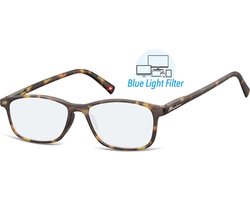 Montana Eyewear BLF51F leesbril - beeldschermbril +1.50 bruin tortoise - rechthoekig - incl. hardcase