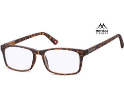 Montana Eyewear HBLF73A beeldschermbril met sterkte +2.50 Tortoise bruin - Rechthoekig