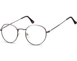 Montana Eyewear HMR54 Leesbril rond metaal +3.00 Gunmetal