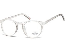 Montana Eyewear HMR55 Leesbril rond - +1.00 - Transparant grijs