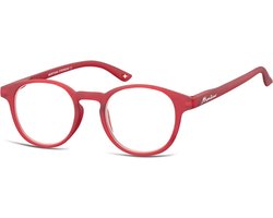 Montana Eyewear MR52B ronde leesbril +2.50 mat rood