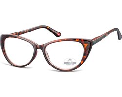 Montana Eyewear MR64A Leesbril vlindermontuur +1.00 - Glanzend Turtle