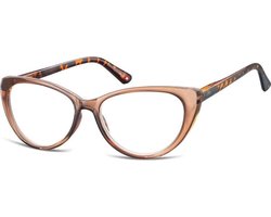 Montana Eyewear MR64E Leesbril vlindermontuur +2.50 - Helder bruin