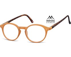 Montana Eyewear MR65D leesbril +2.00 Karamel - Tortoise  - rond