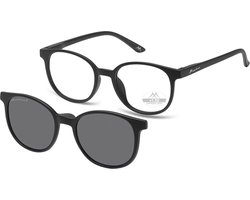 Montana Leesbril MRC2 +2:00 ZWART inclusief Clip-on zonnebril