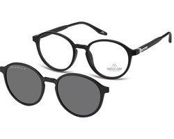 Montana Leesbril MRC4 +2:00 ZWART inclusief Clip-on zonnebril