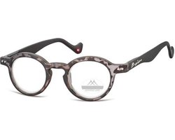 Montana Leesbril Panto Turtle Grijs Sterkte +1,00 (box69)