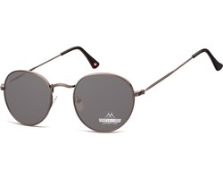 Montana Zonnebril MR54S Rond Gunmetal Sterkte +3:00