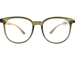 Montour Leesbril - OTIS - plus 2.00 - Rond Model - Groen - Dames - Heren - Unisex