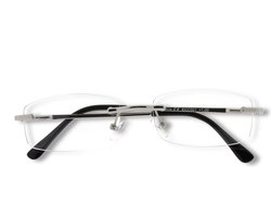 Noci Eyewear ECC001 Frank Leesbril +1.00 - Zilverkleurig metaal frame - montuurloos