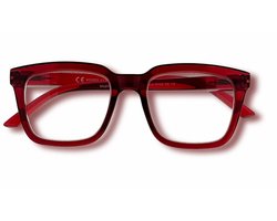 Noci Eyewear KCI033 leesbril Rose +4.00 Groot vierkant montuur - Kersenrood