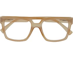Noci Eyewear KCO031 leesbril Remo - Groot montuur - Matt caramel - incl. opbergpouch