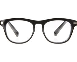 Noci Eyewear NCB303 Brad Leesbril +3.00 Zwart - Zilverkleurig insert