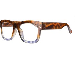 Noci Eyewear QCE301 Rumble Leesbril +5.00 - Glanzend demi met blauw