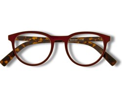 Noci Eyewear RCE350 Figo Leesbril +1.50 - Bordeaux montuur, tortoise pootjes