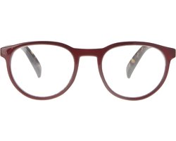 Noci Eyewear RCE350 Figo Leesbril +2.00 - Bordeaux montuur, tortoise pootjes