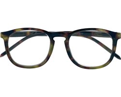 Noci Eyewear RNCD030 gerecyclede leesbril +1.50 - mat tortoise - incl. opbergzakje