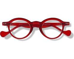 Noci Eyewear RYCR336 leesbril Morris +2.50 - Mat rood - incl. opbergzakje