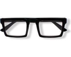 Noci Eyewear TCB357 Carl Leesbril +1.00 - Mat zwart - Groot rechthoekig montuur