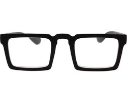 Noci Eyewear TCB357 Carl Leesbril +2.50 - Mat zwart - Groot rechthoekig montuur