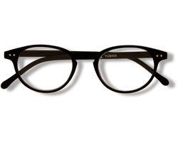 Noci Eyewear YCB003 Boston Leesbril +5.00 - Mat zwart - verend scharnier