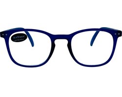 Noci Eyewear YFF215 BlueShields - Beeldschermbril - Leesbril +2.50 - blauw licht filter - Mat donkerblauw
